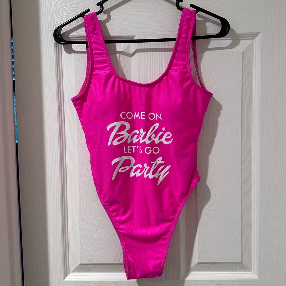 Hot Pink Bachelorette Barbie Swimsuit One-piece